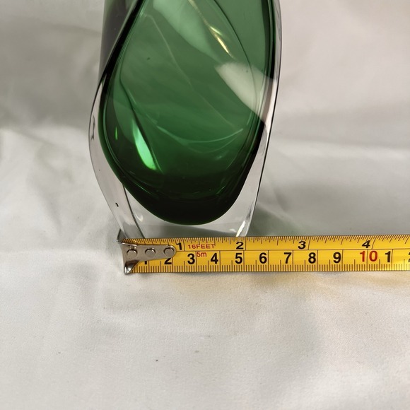 VTG 1997 Royal Gallery 24% Lead Crystal Vase Emerald Green 8" - Picture 10 of 10